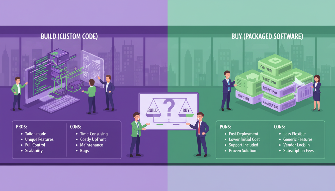 How to Choose Between Building and Buying Software