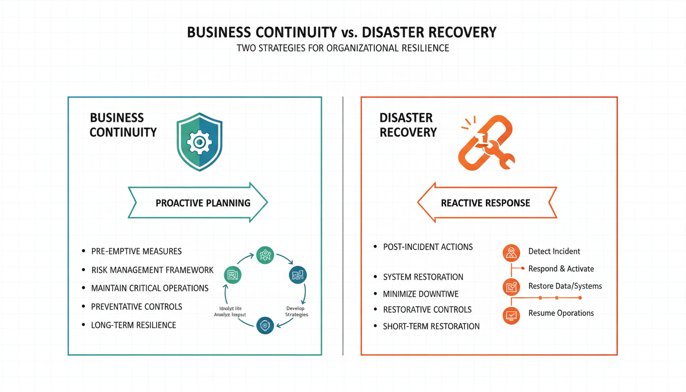 Business Continuity vs Disaster Recovery: What's the Difference?