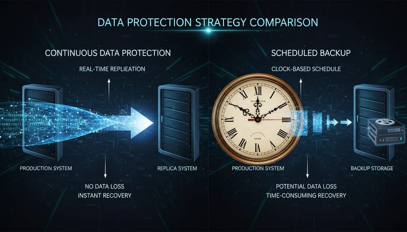 Continuous Data Protection vs Scheduled Backups
