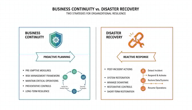 Business Continuity vs Disaster Recovery: What's the Difference?