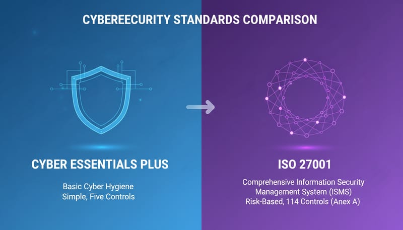 Cyber Essentials Plus vs ISO 27001: Understanding the Difference