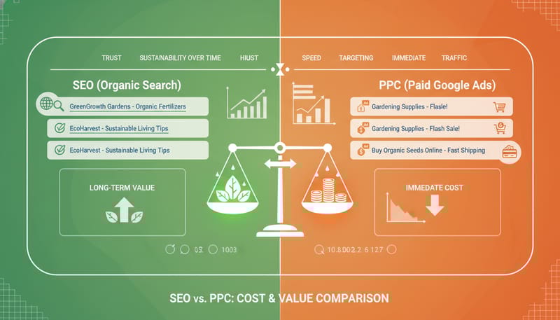 SEO vs PPC: When to Use Organic Search vs Paid Advertising